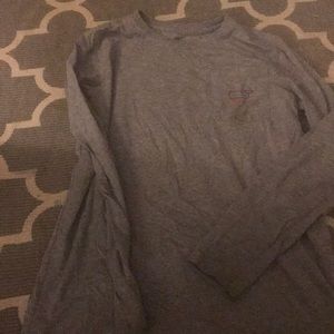Vineyard vines grey shirt.